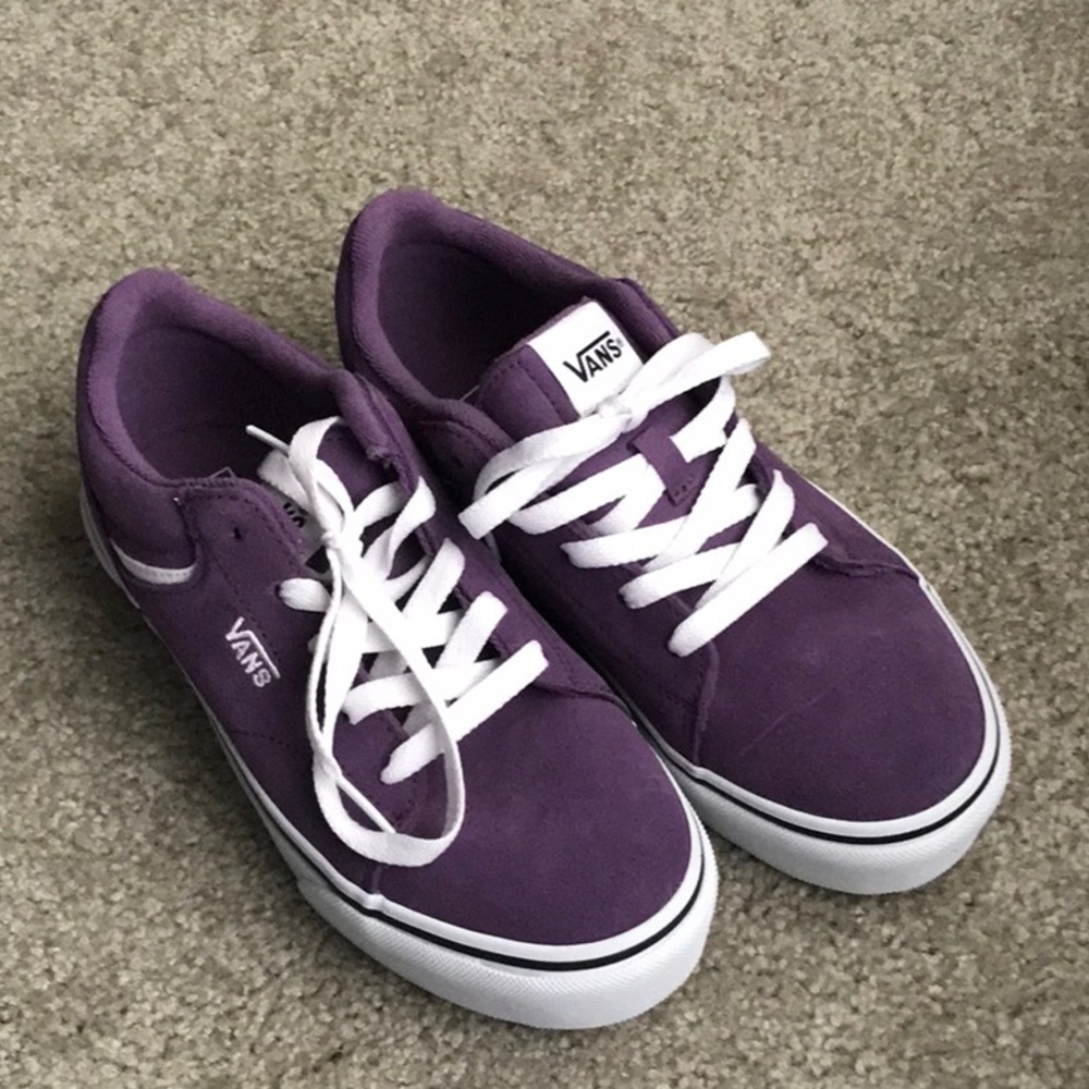 New suede VANS tie on Selden platform sneakers - violet- 4 Youth - w/o box